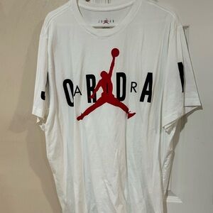 Jordan White and Red Men's T-Shirt